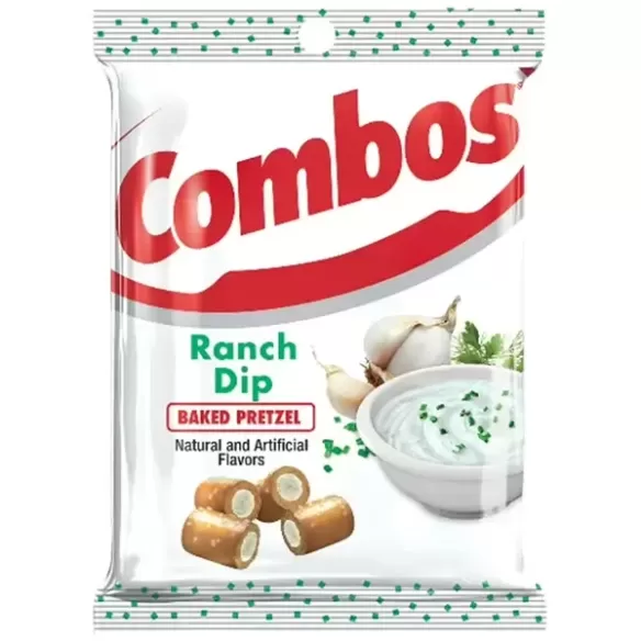 COMBOS Ranch Dip Baked Pretzel Stuffed Snacks