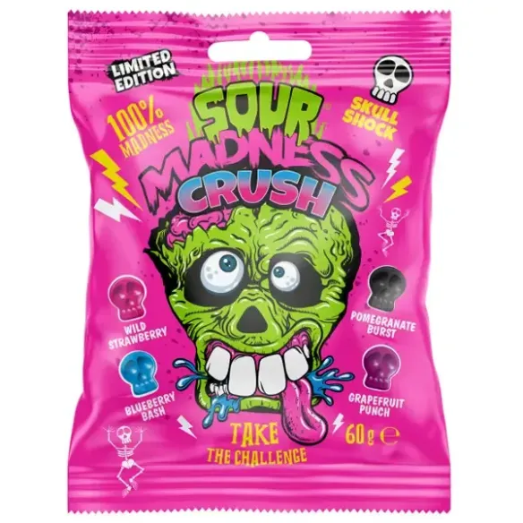 Sour Madness Crush Skull Shock Hard Candy