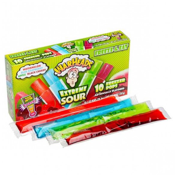 Warheads Extreme Sour Popsicles Flavored Freezer Pops