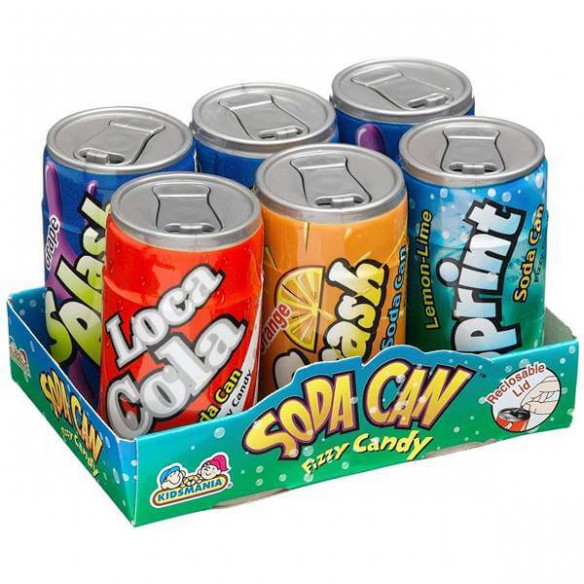 Soda Can Fizzy Candy 6 Pack - 42 g