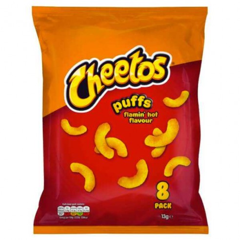 Cheetos Puffs Flamin Hot Flavour 8 Pack - 104 g