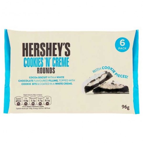 Hershey's Cookies N Creme Rounds 6 Pack - 96 g