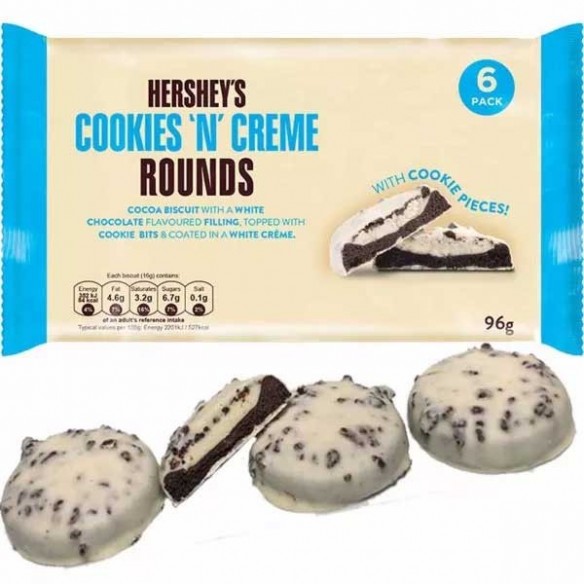 Hershey's Cookies N Creme Rounds 6 Pack - 96 g