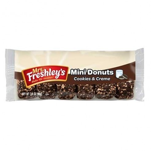 Mrs. Freshley's Cookies & Creme Mini Donuts 96 g