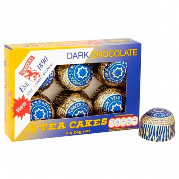 Tunnocks Dark Chocolate Teacakes 6 Pack - 144 g