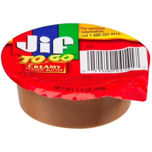 Jif To Go Creamy Peanut Butter Cups 8 Pack - 344 g