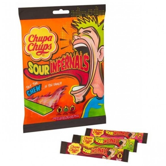 Chupa Chups Sour Infernals Chew 120 g
