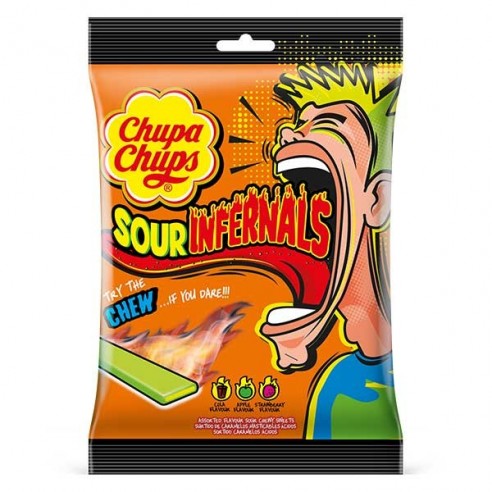 Chupa Chups Sour Infernals Chew 120 g